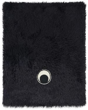 Marine Serre Fluffy-Knit Neck Scarf - Black