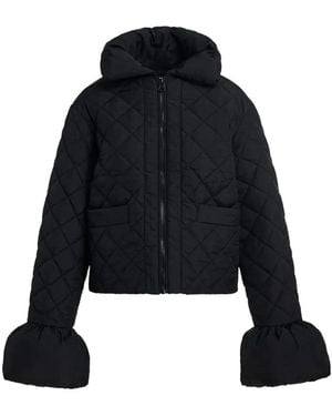 Essentiel Antwerp Zip-Up Quilted Jacket - Black