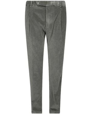 Berwich Corduroy Pleated Pants - Gray