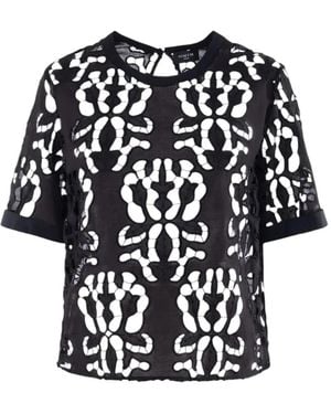 Nenette Fominik Broderie-Anglaise Top - Black