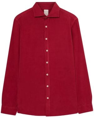 Brooks Brothers Slim Fit Cotton Corduroy Shirt With Spread Collar - Red