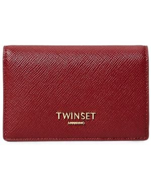 Twinset Logo-Plaque Wallet - Red