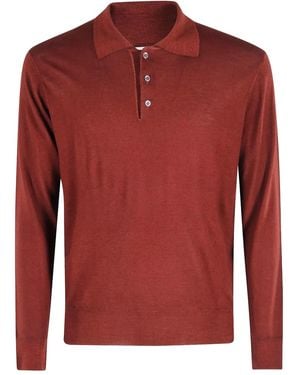 Altea Polo Boutonné À Poche Poitrine - Rouge