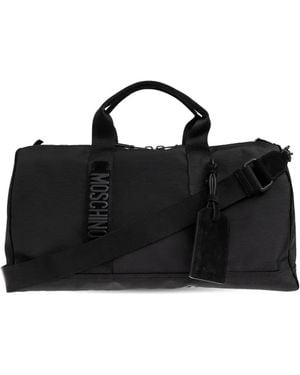 Moschino Logo-Detail Holdall Bag - Black
