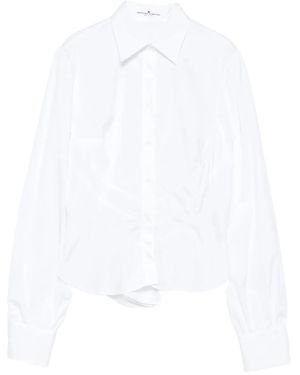 Ermanno Scervino Ruched-Panel Collared Shirt - White