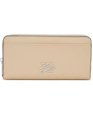 KARL LAGERFELD K/Autograph Continental Wallet - Natural
