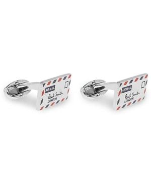 Paul Smith Airmail Cufflinks - White