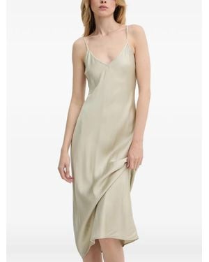 Samsøe & Samsøe Camisón Con Tirantes Finos Y Cuello En V - Neutro