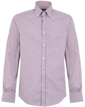 Paul & Shark Vertical-Striped Button-Down Shirt - Purple