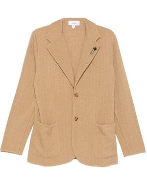 Lardini Flower-Detail Blazer - Natural