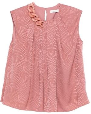 JOSEPH Taddart Chain-Detail Blouse - Pink