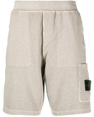 Stone Island コンパスバッジ ショートパンツ - ナチュラル