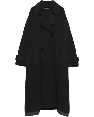 Bimba Y Lola Reversible Coat With Belt Face - Black