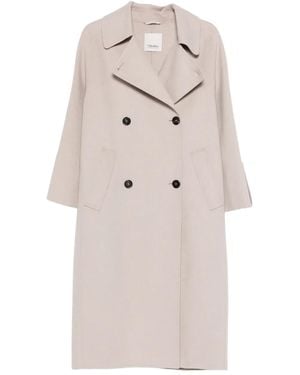 Max Mara ノッチドラペル ダブルコート - ナチュラル