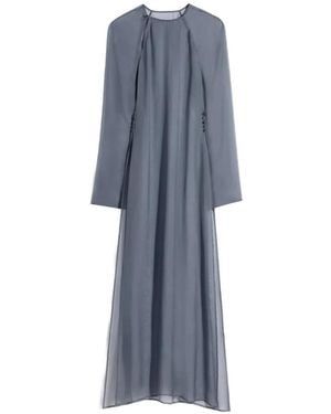 Lemaire Long-Sleeved Maxi Dress - Blue