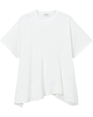 Enfold Camiseta Asimétrica A Paneles - Blanco