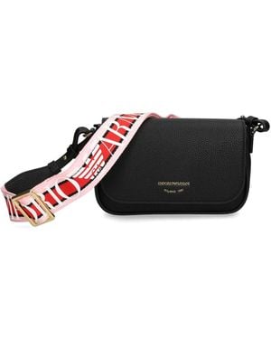 Emporio Armani Logo-Print Cross Body Bag - Black