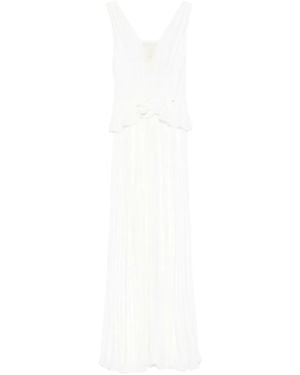 Nissa Pleated Maxi Dress - White