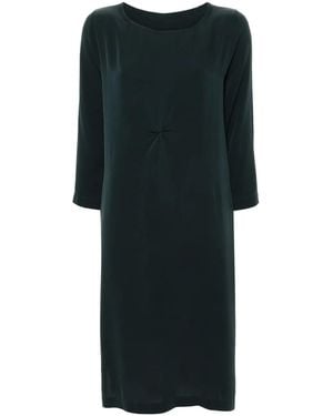 Private 0204 Ruched-Detail Midi Dress - Black