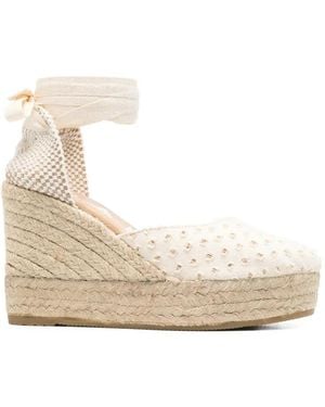 Manebí Yucatán Espadrilles Mit Absatz - Natur