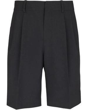 Balmain Shorts Mit Abnähern - Grau