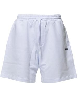 MSGM Shorts mit Logo-Print - Blau