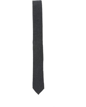 Fendi Geometric-Pattern Wool Tie - White