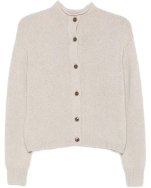 Lisa Yang Cardigan Mit Rundem Ausschnitt - Weiß