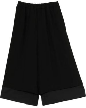 Comme des Garçons Pantalon Ample À Design Superposé - Black