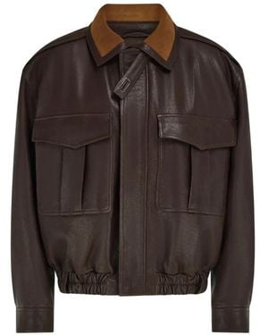 Ferragamo Nappa Blouson - Brown