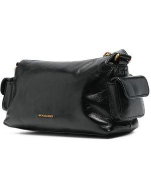 MICHAEL Michael Kors Small Dakota Leather Shoulder Bag - Black