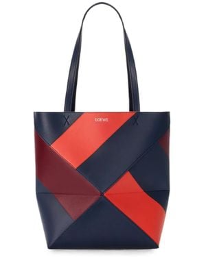 Loewe Medium Puzzle Shoulder Bag - Red