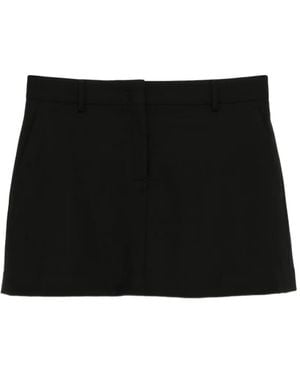 KARL LAGERFELD Logo-Plaque Mini Skorts - Black