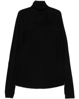 Thom Krom Rollkragenpullover Mit Daumenschlitz - Schwarz
