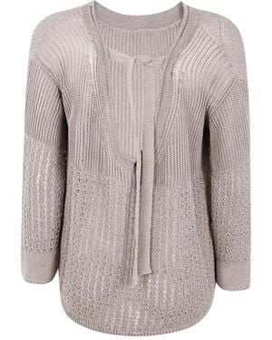 Max Mara Knitted Open-Back Jumper - Natural