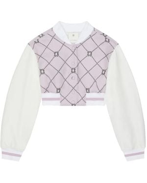 Givenchy Cropped-Jacke im College-Look - Weiß