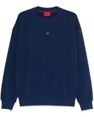 HUGO Logo-Patch Sweatshirt - Blue