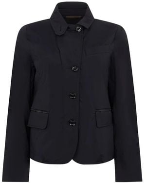 Moorer Button Front Jacket - Blue