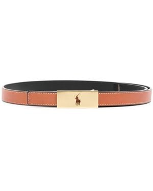 Polo Ralph Lauren Polo Id Leather Belt - White