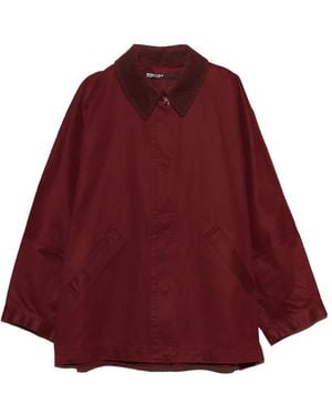 Bimba Y Lola Short Burgundy Coated Trench - Red