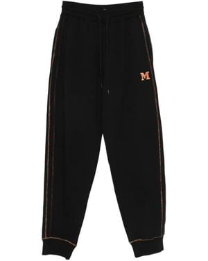 Missoni Logo-Patch Side-Stripe Track Pants - Black
