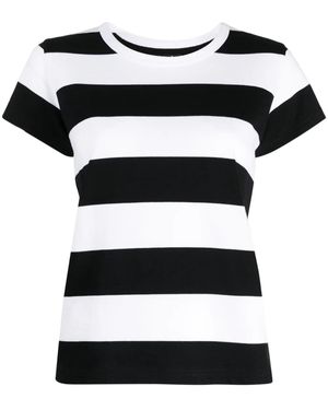 agnès b. Striped Cotton T-Shirt - Black