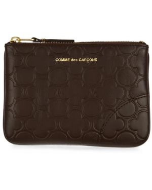 Comme des Garçons Embossed Leather Wallet - Brown