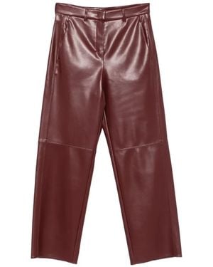 Max Mara Pantalones Con Trabillas - Rojo