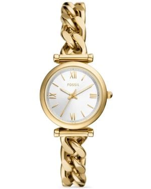 Fossil Carlie Curb-Chain 28Mm Watch - Metallic