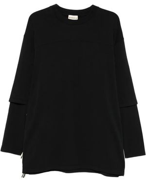 Mordecai T-Shirt im Layering-Look - Schwarz