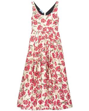 Prada Soft-Poplin Dress - Red