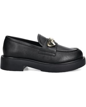 Love Moschino Heart Platform Loafers - Black