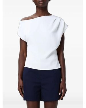 Hanita One-Shoulder Crepe Top - White
