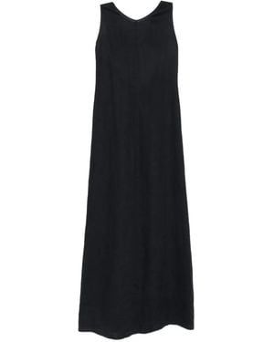 Aspesi Vestido Midi Con Cierre De Lazo - Negro